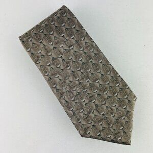 Stafford Taupe Scale Design Necktie Tie 100% Imported Silk
